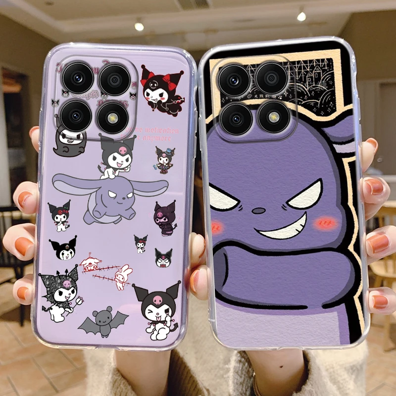 For Honor X8b Case Protective Cartoon Sanrio Transparent Soft TPU Fundas For Honor X 8B Capa HonorX8b kuromi my melody Shell