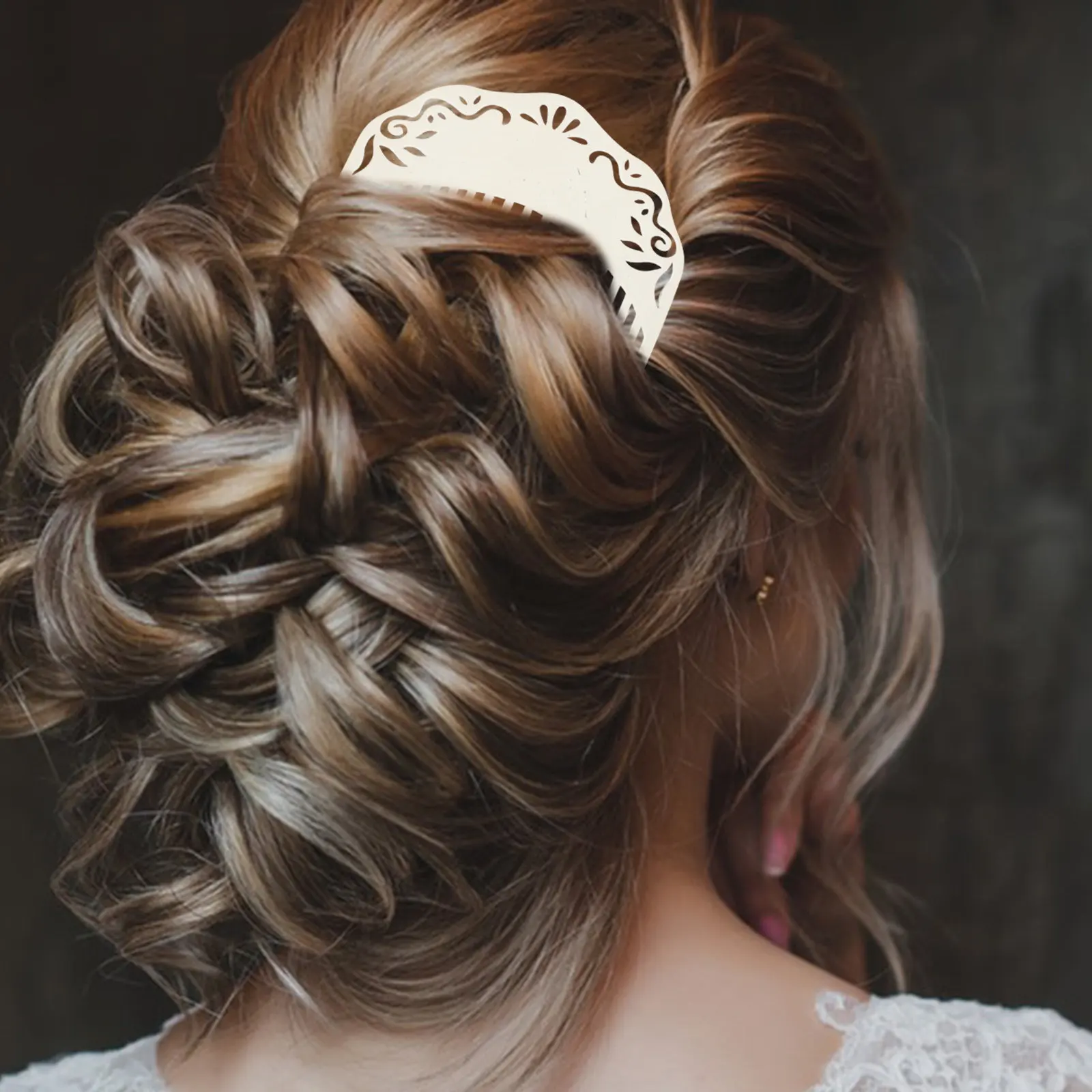 Traditional Chinese Style Hair Comb for Women White Resin Side Comb Simple Elegant Design Comfortable Grip Damage Free Styling