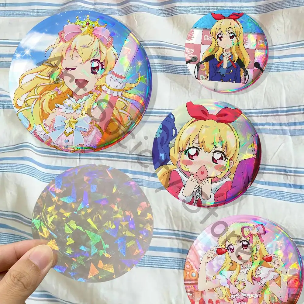 Anime I-Ichigo Hoshimiya Enamel Pins Funny Cartoon Characters Badge Fashion Jewelry Accessories Round Snap-in Brooch On Backpack