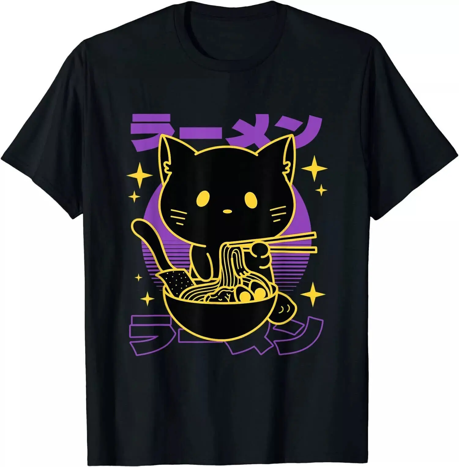 

Ramen Cat Japanese Design Premium Great Gift Funny Tee T-Shirt, Size M - 3Xl