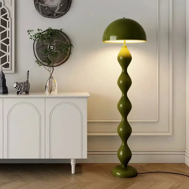 Scandi Macaron Floor Lamp Creative Mushroom Lamp for Living Room Bedroom Bedside Hotel Home Decor Colorful LED Standing Lamp