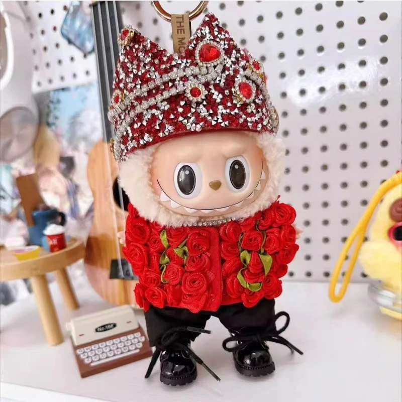 

New Doll Clothes for Labubu Accessories G-Dragon Same Mini Rose Clothes Set Cool Fashion Toys Girl Birthday Gift