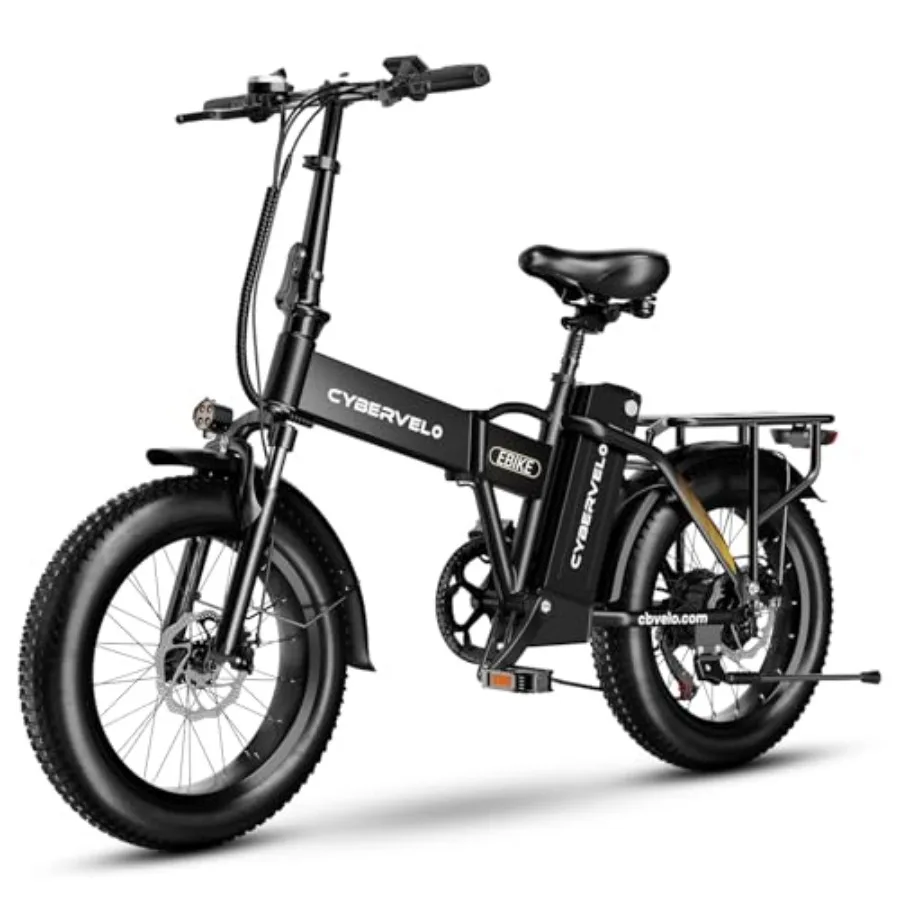 

Folding Electric Bike for urban commuting, aluminum alloy frame, matte black finish, removable 48V 14.5Ah battery with 60-mile