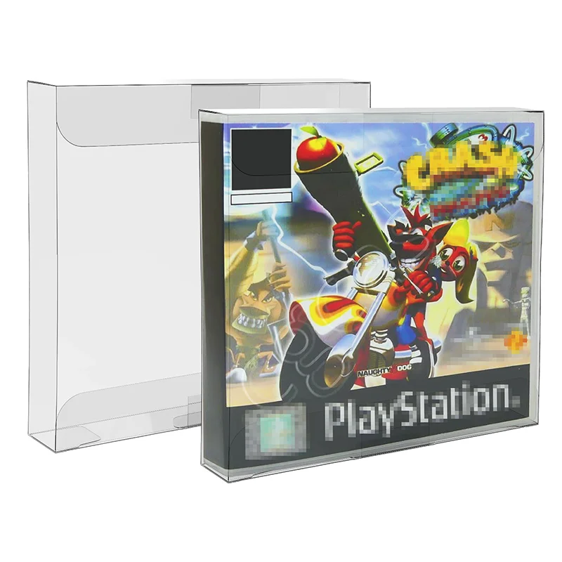 Card Cartridge Clear Display Storage Box Protectors for PLAYSTATION 1 PS1 CD Video Games