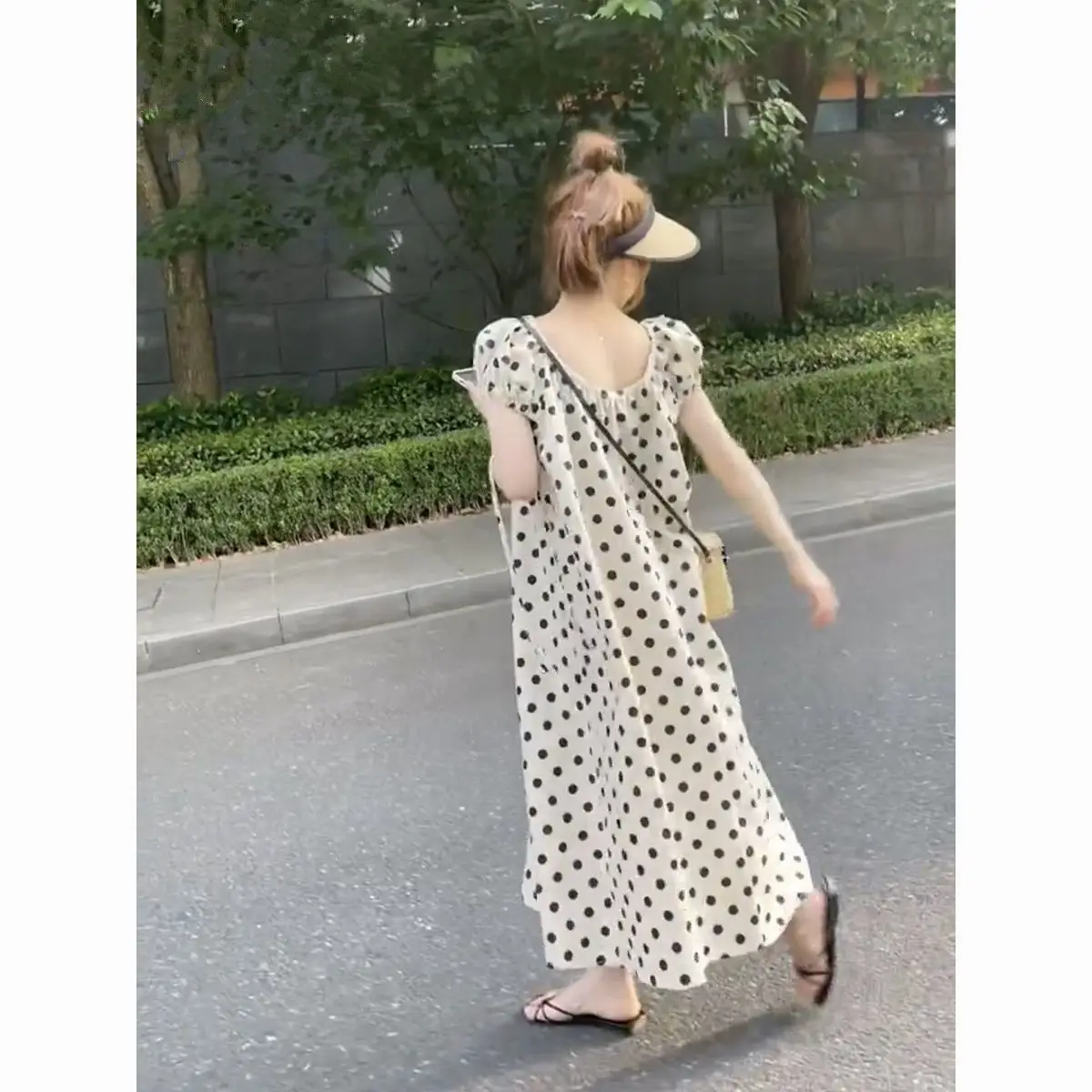 드레스 여성 쉬폰 프릴 레이어드 맥시 스커트 비치 리조트 휴가 편안한 Boho Flowy Light Dreamy Artistic Flare Casual