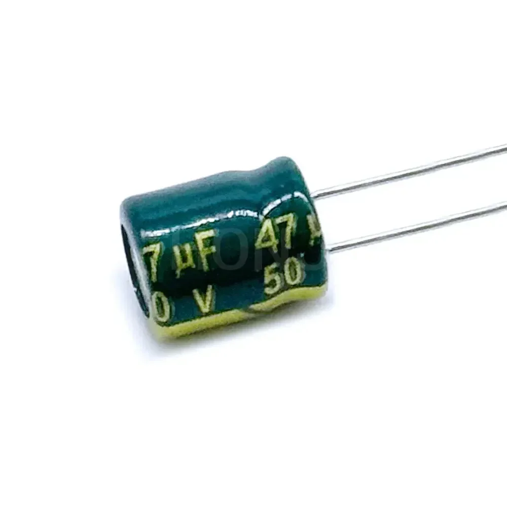20PCS 50V47uf 6x7mm Алюмінієвий електролітичний конденсатор радіальний 47uf50v 50v47mf 47mf50v 47MFD 50v 47uf 50wv 50vdc