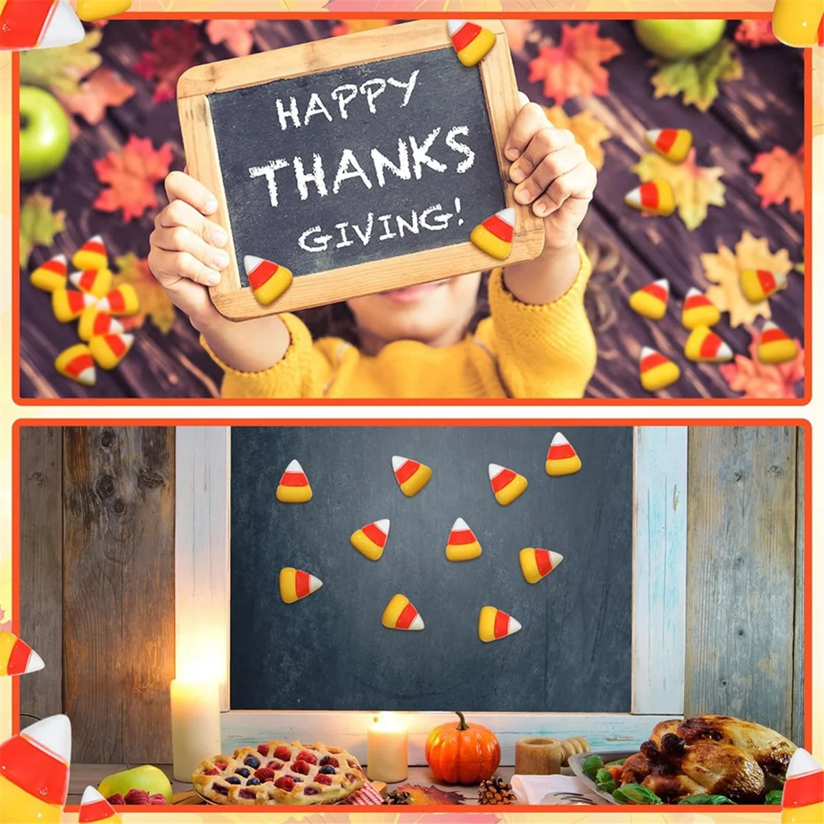 Artificial Flatback De Milho De Doces, Embelezamentos De Milho De Doces Falsos, Decorações Fofas De Halloween, Flatback Falso, 150 Pcs