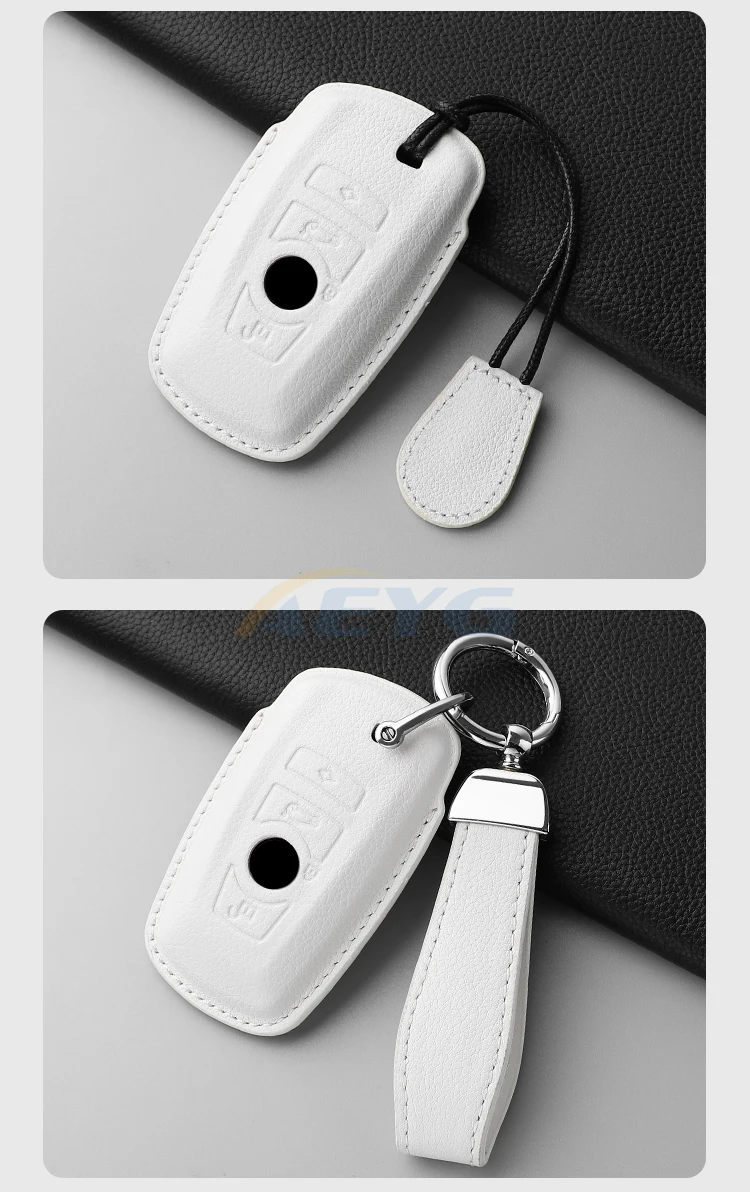 Leder-Autoschlüsselhülle für BMW F20 F30 G20 F31 F34 F10 G30 F11 X3 F25 X4 I3 M3 M4 1 3 5 Serie Schlüsselanhänger – Detail 9