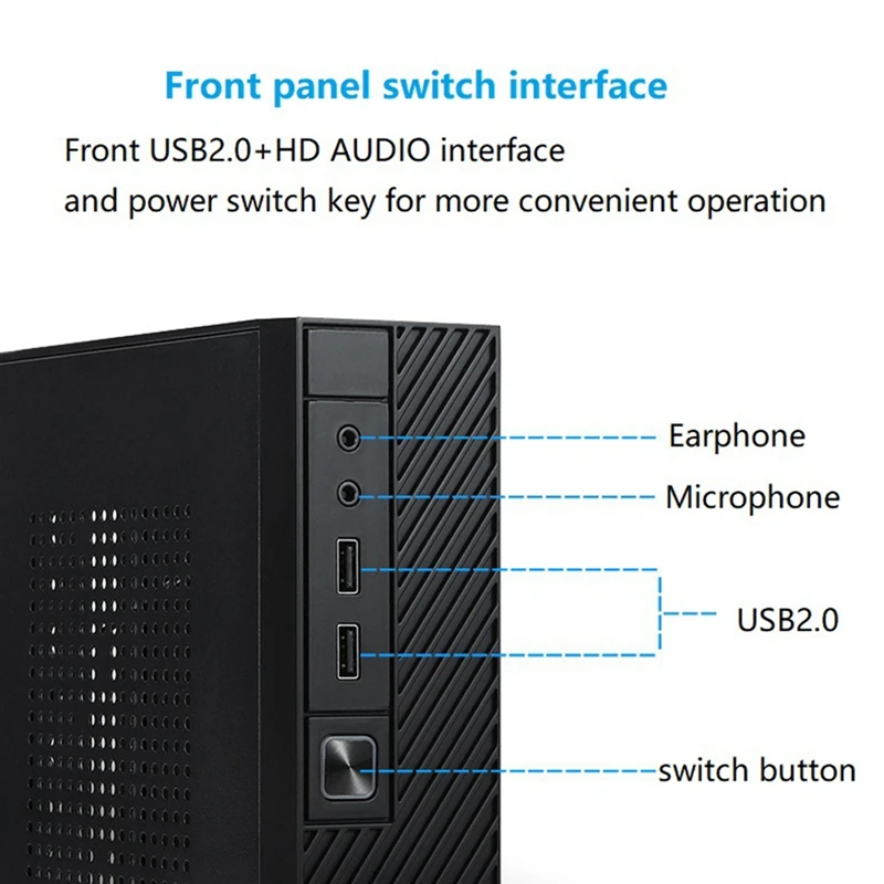 M06 mini desktop caso MINI-ITX pc chassis versátil e eficiente caso de controle industrial com suporte pé durável