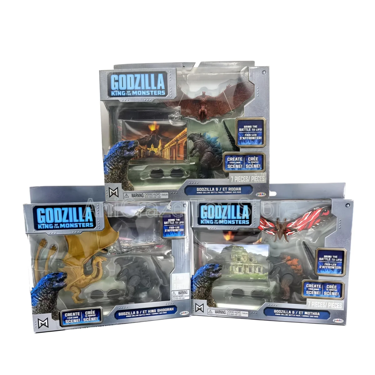 

Godzilla King of The Monsters and ET King Ghidorah Kings Collide Battle Pack Action Figures Joints Movable Ornament Toys Gifts