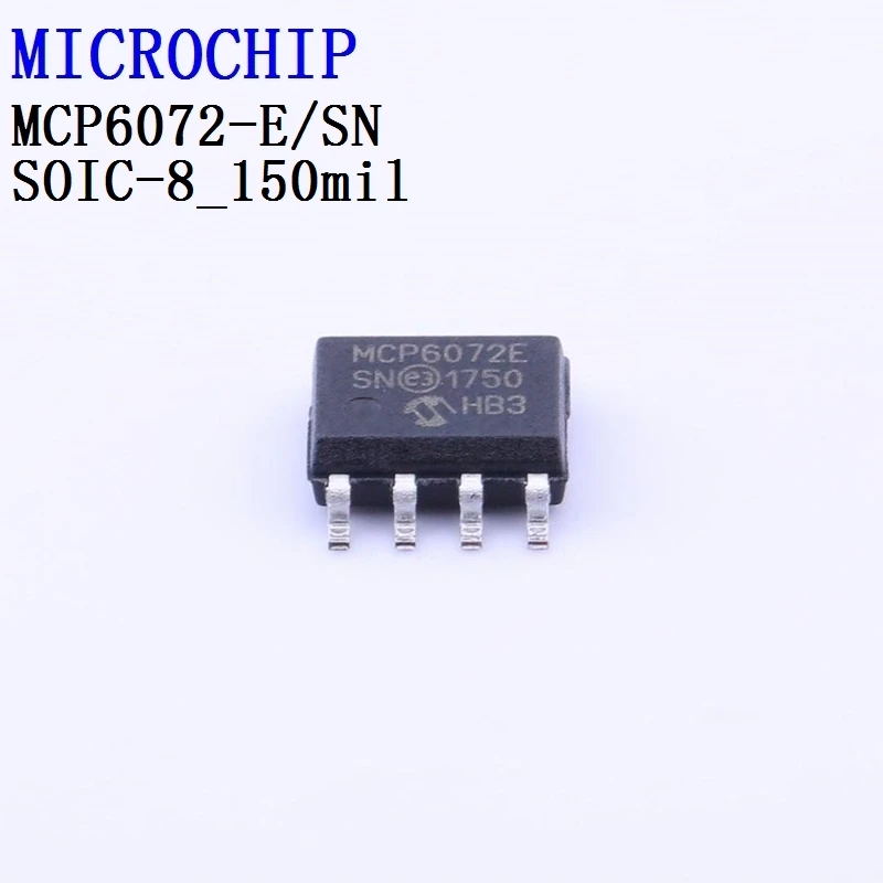 5PCS MCP6072 MCP6072T -E/SN MCP607-I/P  MCP607T -I/SN MICROCHIP Operational Amplifier