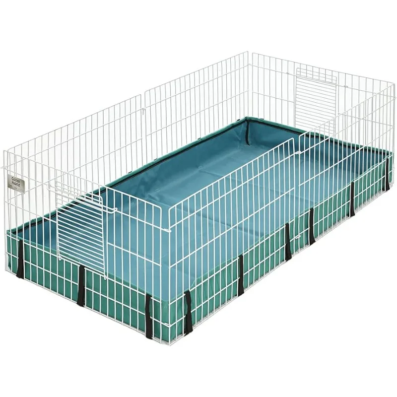 

Guinea Habitat Cage, Washable P C Can as Bottom, Secure Sides, Tool-Free Setup, Expandable Small Animal Cage for Guinea Pigs, 17