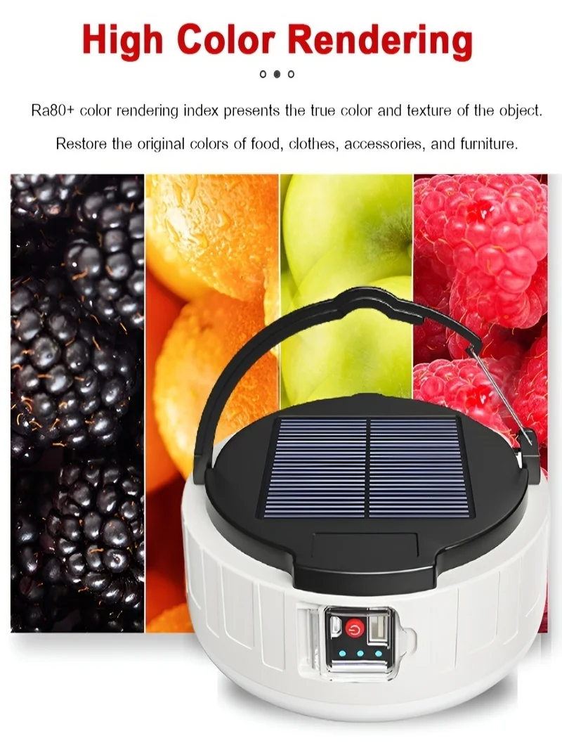 جاهز StockSolar القابلة لإعادة الشحن LED ضوء المنزلية انقطاع التيار الكهربائي لمبة الطوارئ #4