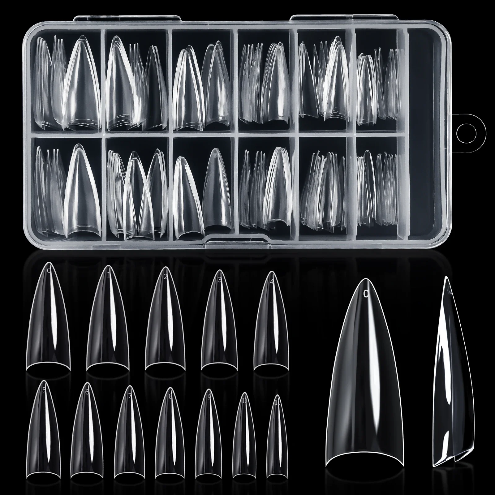 

120PCS Short Nail Tips,Short Soft Gel Stiletto Nail Tips Half Cover False Nail Almond Artificial False Nail For DIY Nail Salon