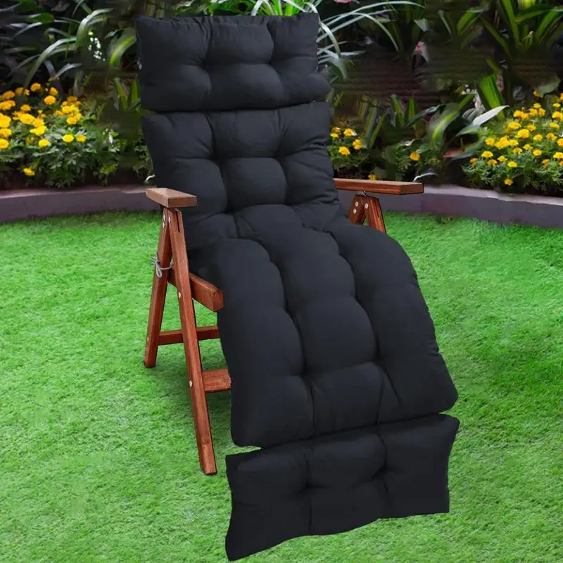 Long Cushion Recliner Chair Cushion Thicken Cushion Long Chair Couch Seat Cushion Pads Garden Lounger Mat Home Supplies