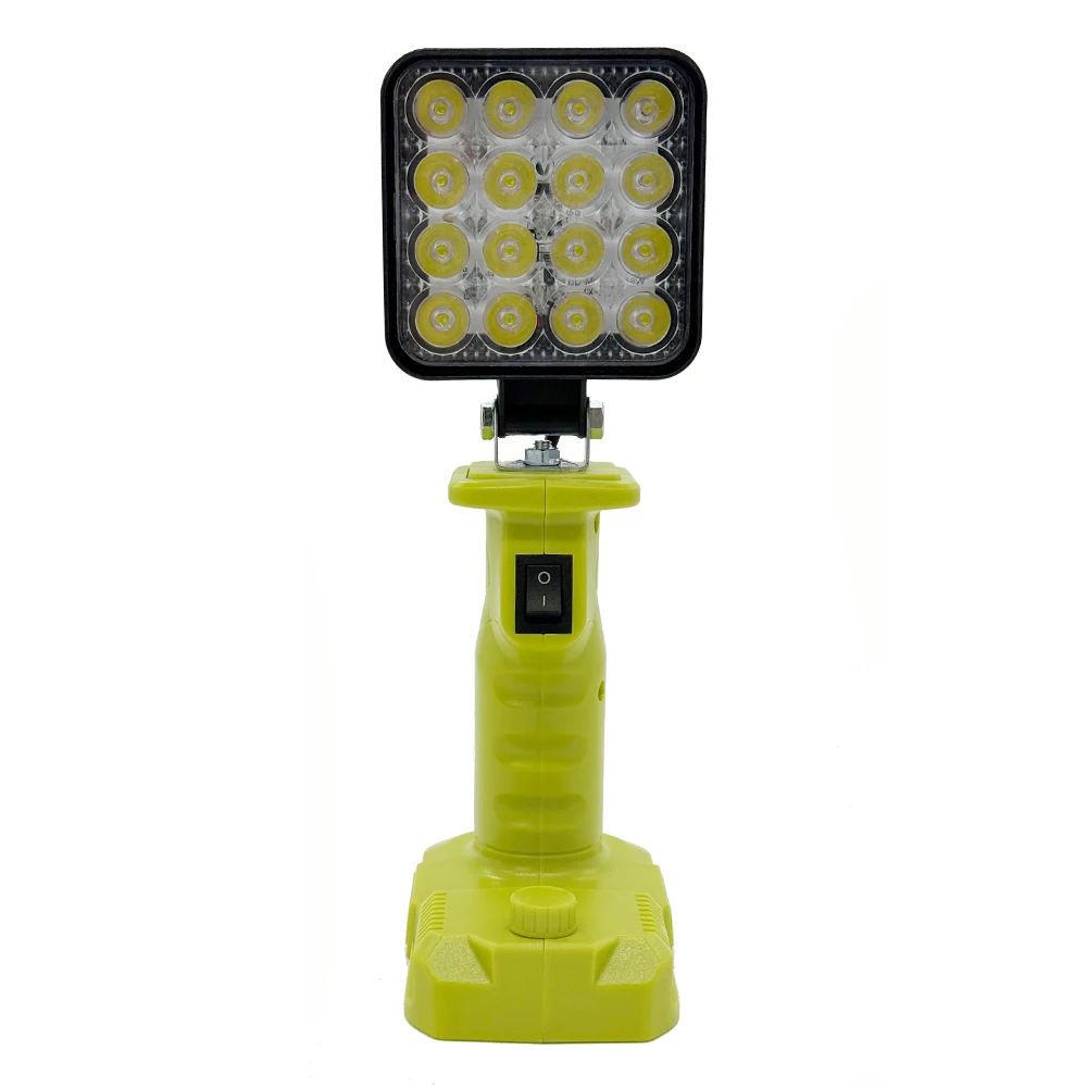 Portable LED Work Light Night-time Lighting Construction Site Floodlight Suitable for Ryobi 18V Batteries for Outdoor Camping