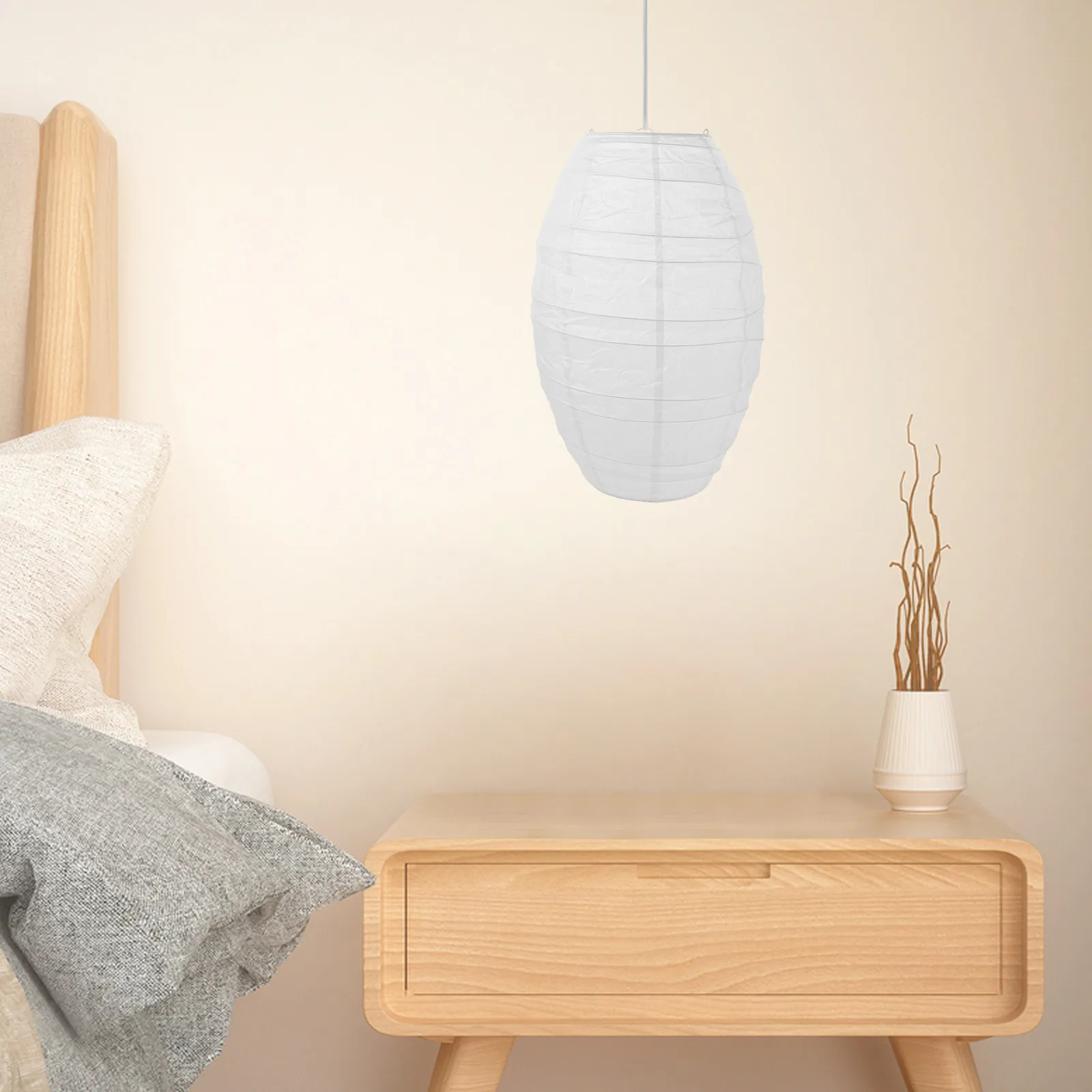Lamp Shade White Lantern Foldable Paper Hanging Folding Light Handmade Lampshade