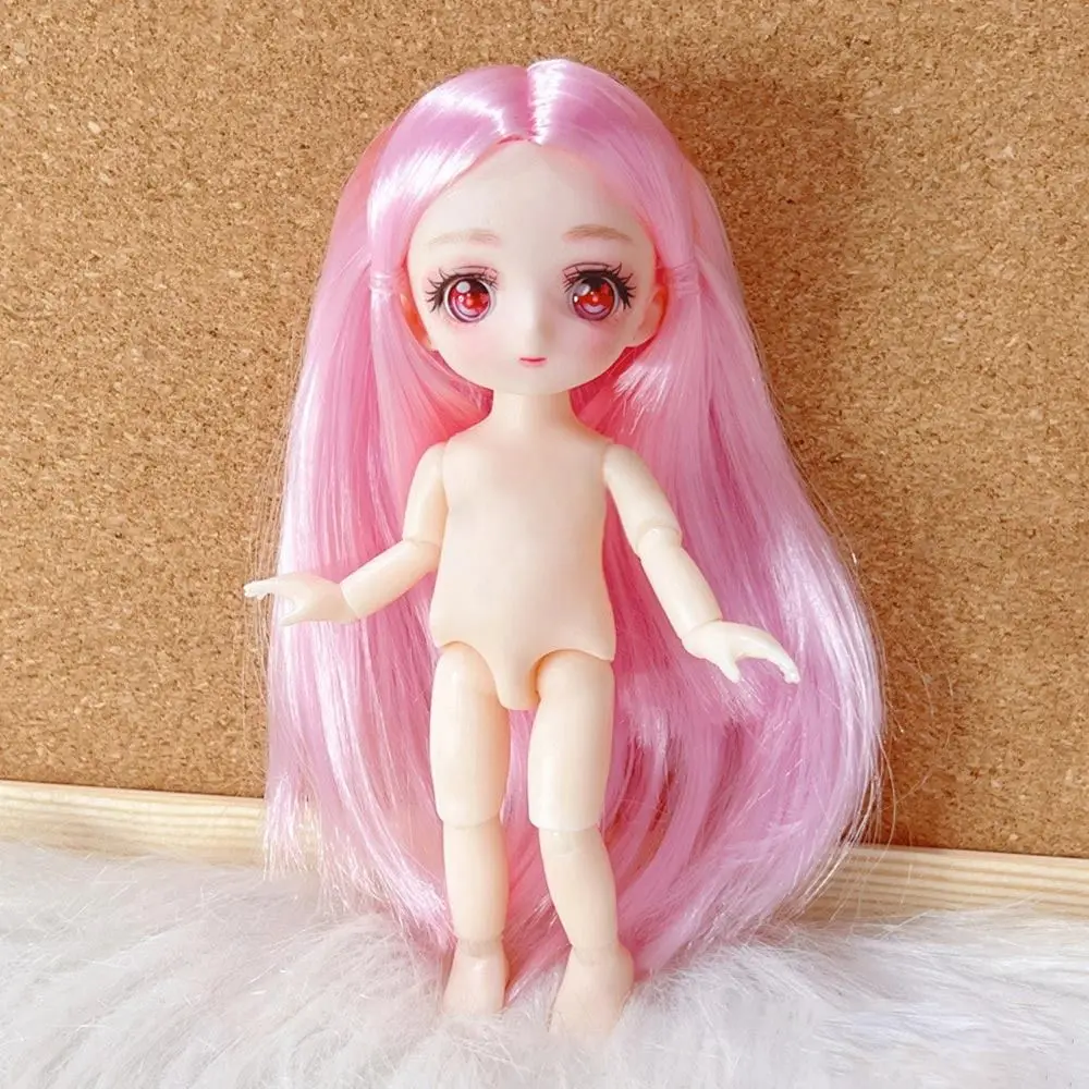 High Quality With Gold Brown Hair Doll Head 7 Styles Plastic Doll Joint Toys 1/7 1/8 Doll/16/23cm Doll