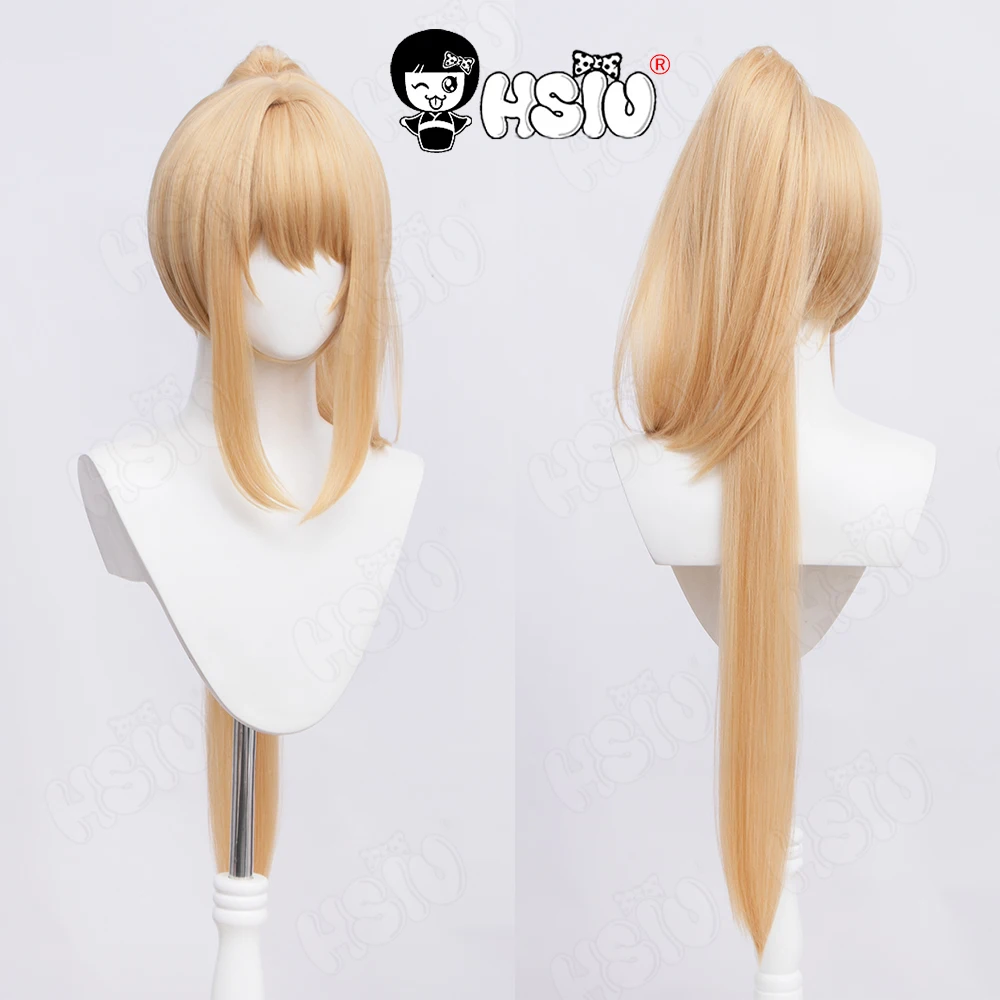 

Ruffie Cosplay Wig Game NIKKE The Goddess of Victory Cosplay HSIU 80CM Light yellow ponytail long hair Synthetic Wig+Wig Cap