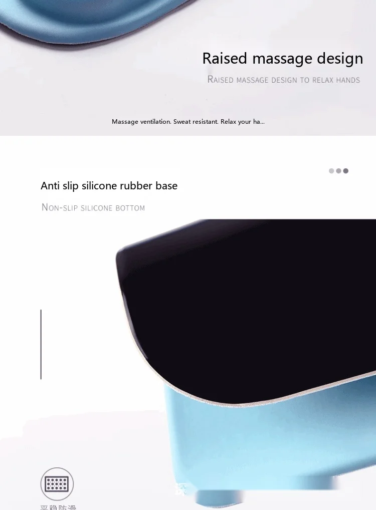Silikon-Handgelenkauflage für Mauspad, 8 Farben, Büro- und Gaming-Unterlage, ergonomisch, rutschfest, Schreibtischunterlage mit Massagefunktion – Detail 5