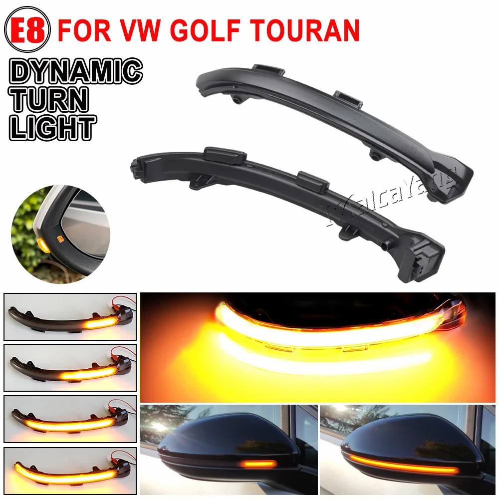 For VW Golf MK7 7 7.5 GTI R GTD Dynamic Blinker LED Turn Signal Rline Mirror Light 2013 2015 2016 2018 2019 2020