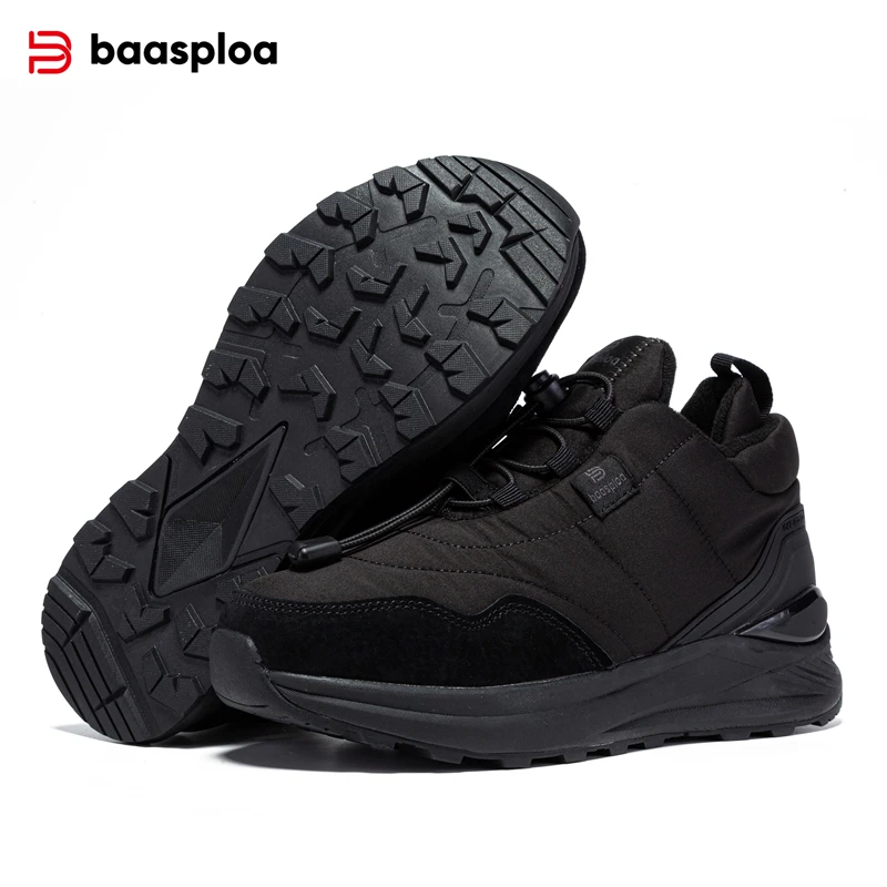 Baasploa New Walking Shoes Women Winter Casual Waterproof Plush Warm Cotton Shoes Female Outdoor Non-Slip Wear-Resistant Sneaker