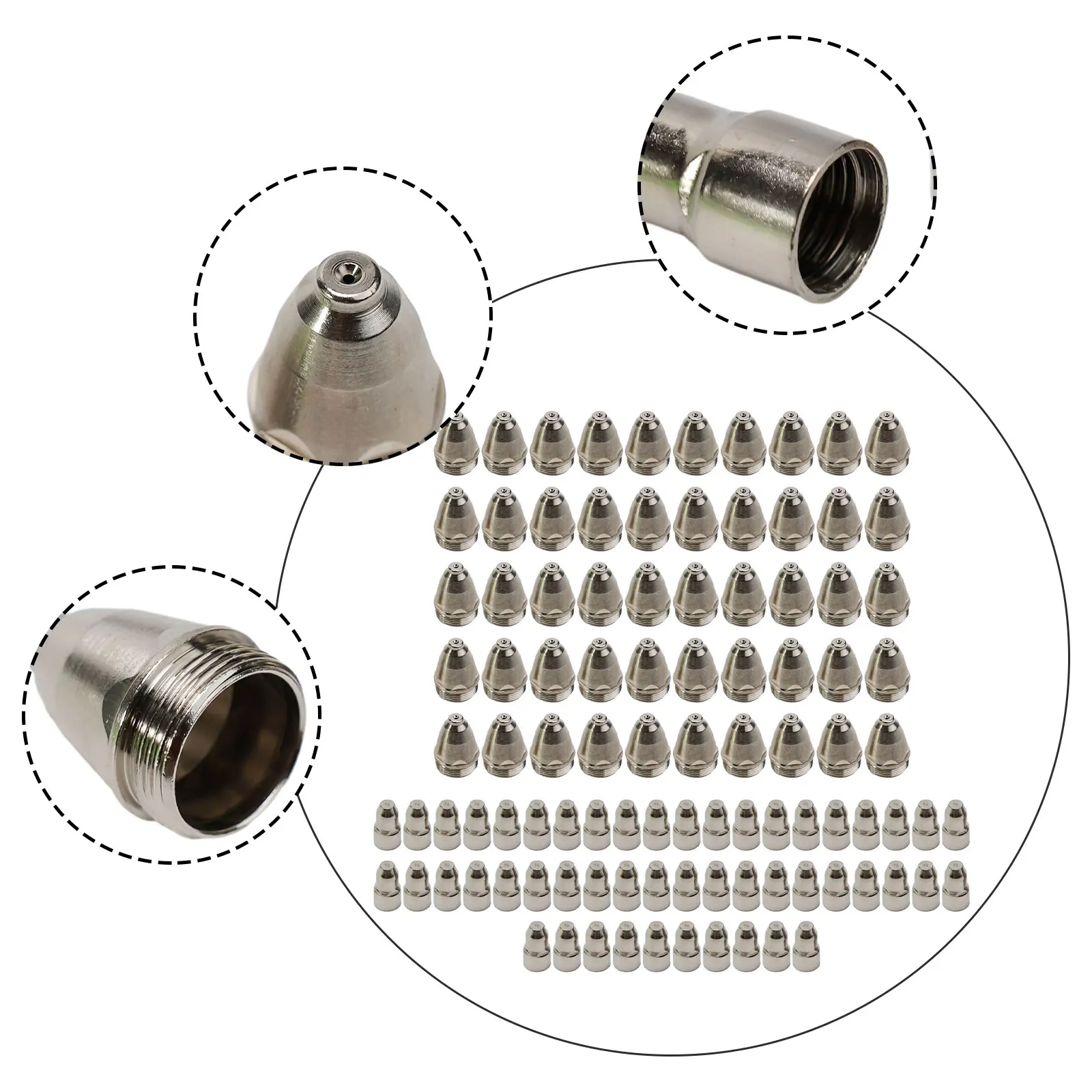 

Reliable P80 Plasma Cutter Consumables 1 5mm Electrode Tip Nozzle Compatible with CUT 70 CUT 80 CUT 100 CUT 120