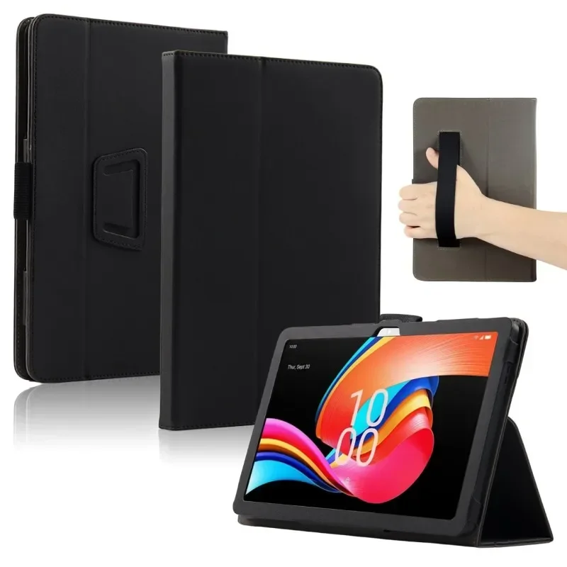 

For Blackview Tab13 Tab 13 Pro 10.1" Tablet PC PU Leather Magnetic Case Cover with Hand Strap