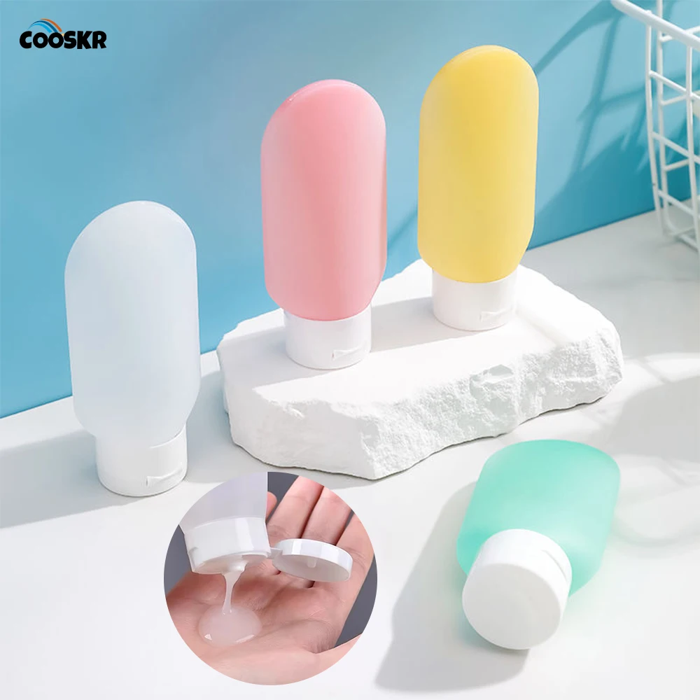 4PCS 60ml/100ml 여행용 휴대용 리필 용 병 로션 병 빈 화장품 액체 용기 스퀴즈 튜브 샴푸 병