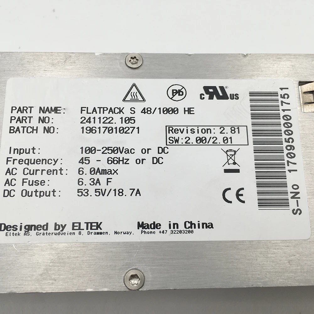 Power Module For Eltek FLATPACK S 48/1000 HE 241122.105