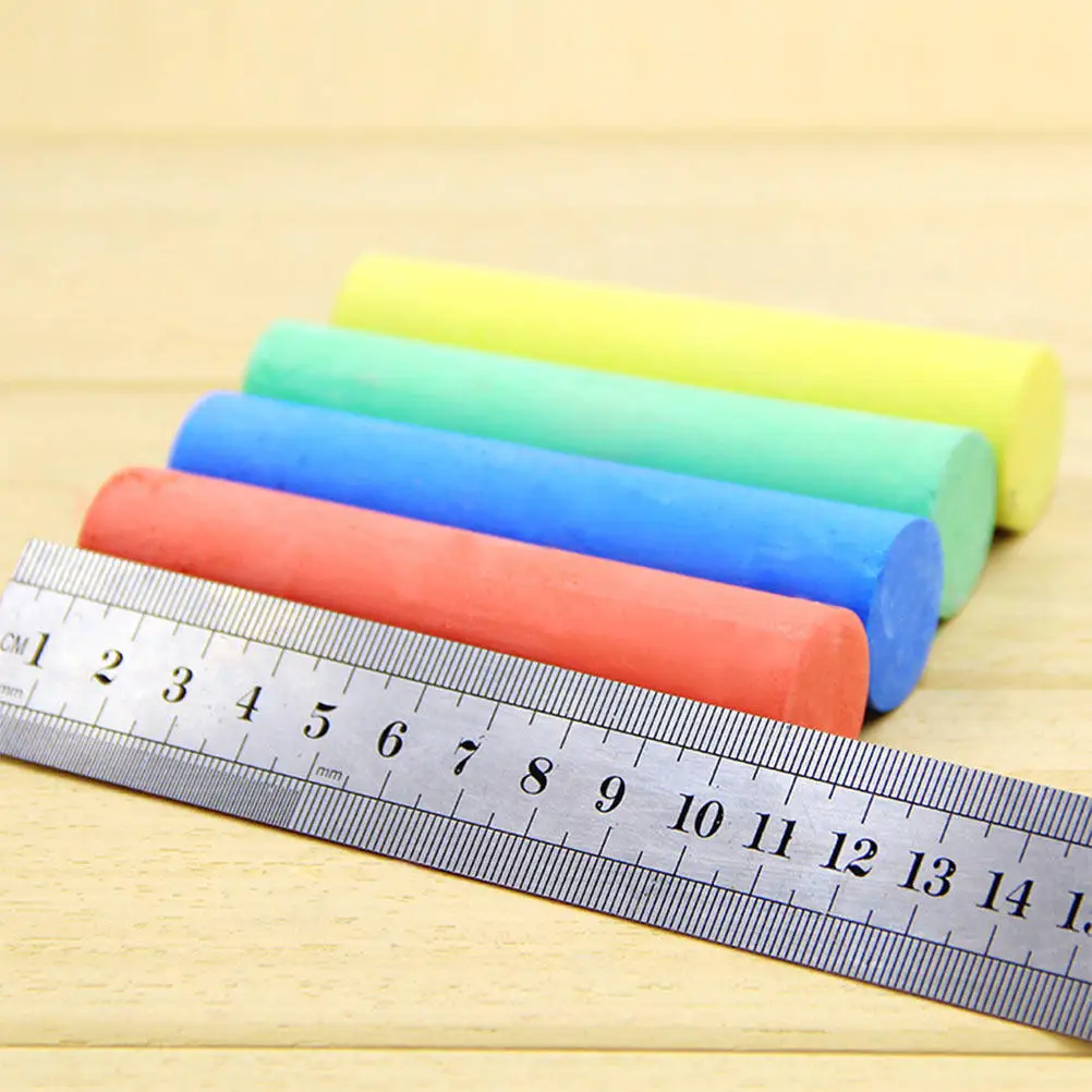 20Pcs Dust-Free Chalk for Teachers Safe Non-Toxic Erasable Chalks for Whiteboard Glass Cement Board Colorful Teaching Supplies