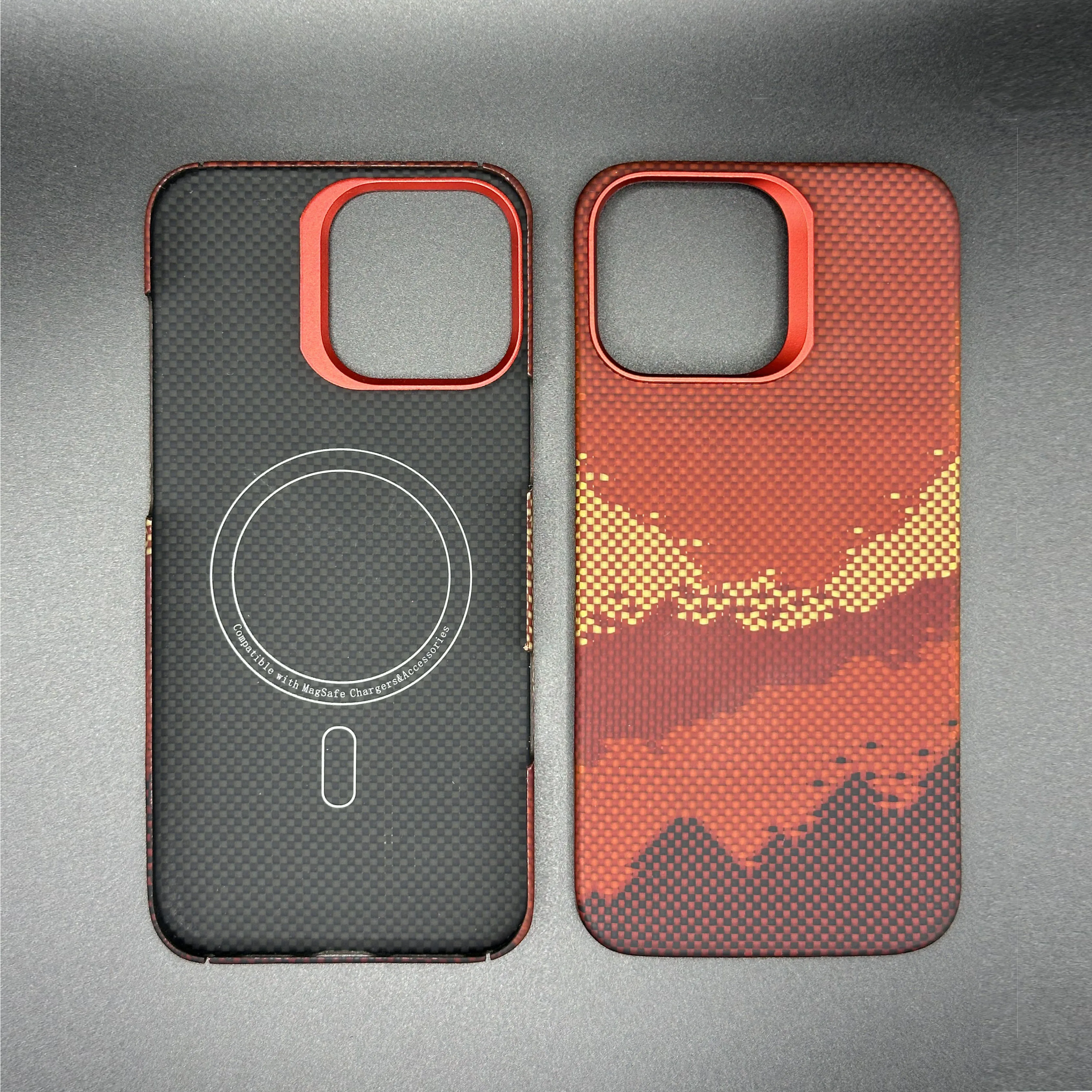 

Suitable for iPhone 16 pro 16 pro Max Magnetic Kevlar Aramid Fiber Lightweight Thin Protective Phone Case