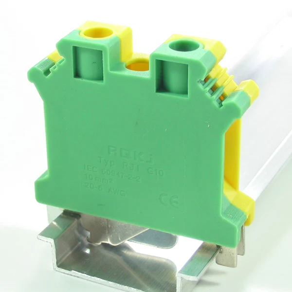 

10pcs RJ1-G10 (USLKG 10) Ricky brand yellow green wiring terminal grounding terminal Electronic Accessories & Supplies