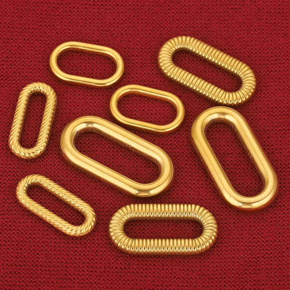 5/10pcs Stainless Steel Crude Heavy Twill Circle Oval Bezel for Jewelry Making Charm Earrings Conectors Supplies Wholesale Craft