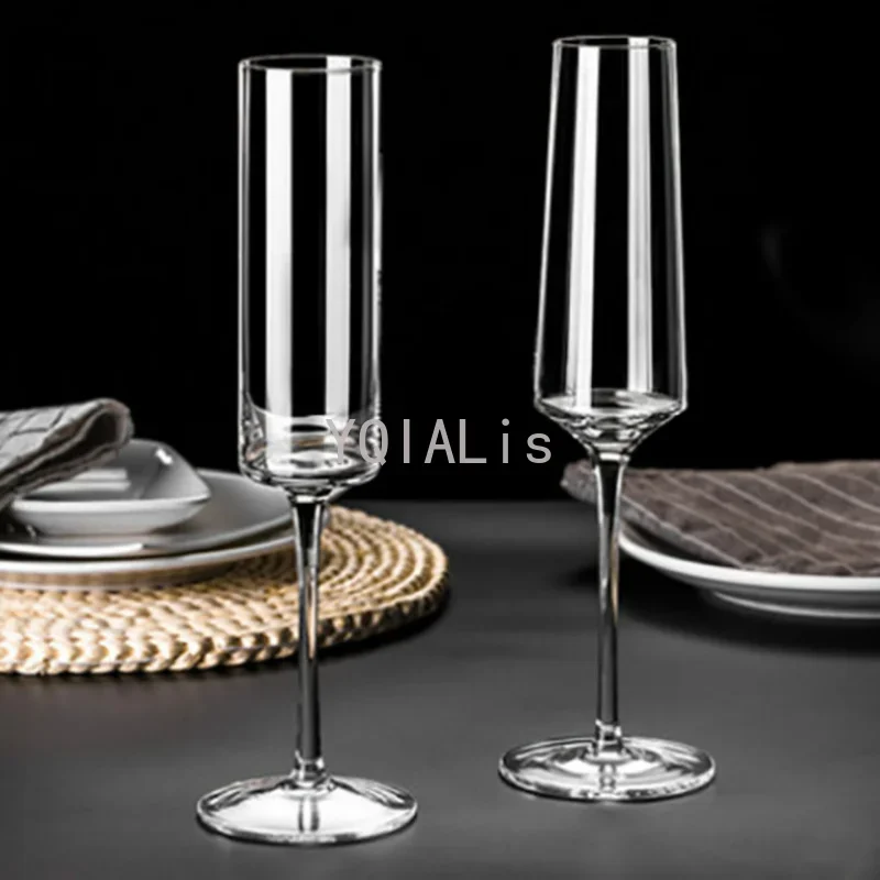 100-200Ml Goblet Champagne Glass Unleaded Crystal Wine Cup Sweet Wine Glass Sparkling Wine Glass Bar Family Drinkware