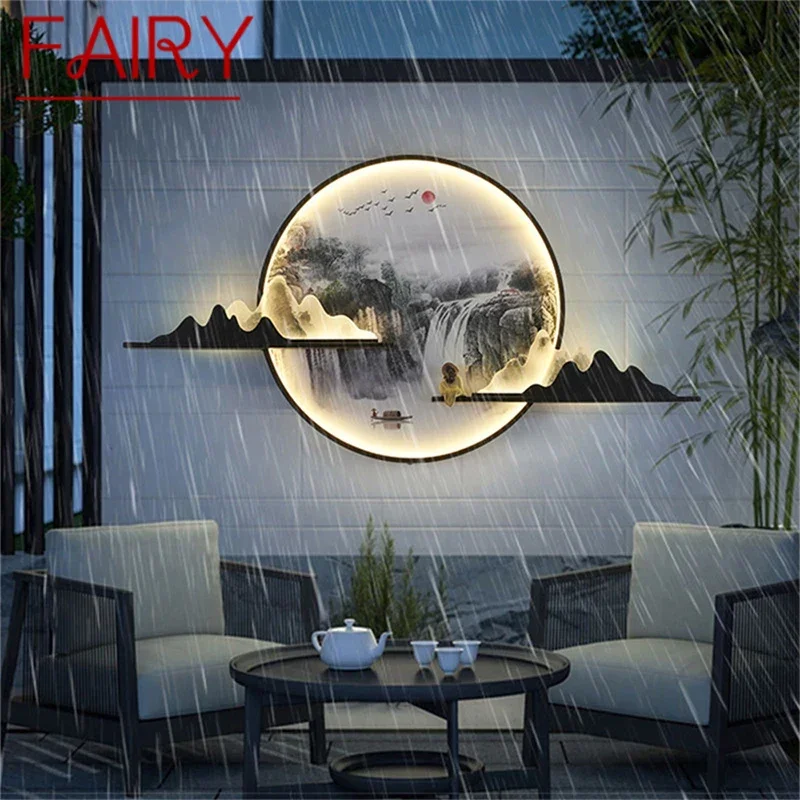 FAIRY Outdoor Mural Lamp LED Creative Circular Landscape Waterproof Mural Outdoor Villa Courtyard Garden Decoration Painting