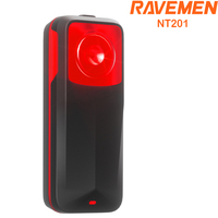 RAVEMEN NT201 Bike Radar Tail Light Smart Rear Radar Taillight Brake Sensing Lamp Compatible with Garmin Wahoo Rechargeable USB
