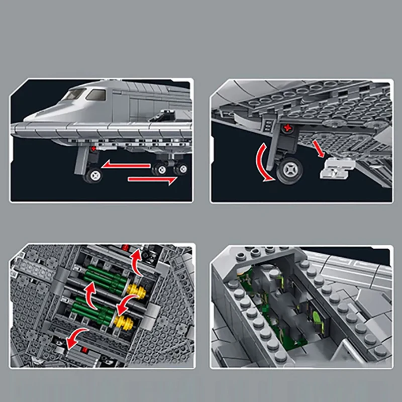 1381PCS H-20 Iong-Range Bomber strategico Building Blocks Set Caccia militare Modello di assemblaggio Giocattoli per ragazzi Adulti Regalo ﻿