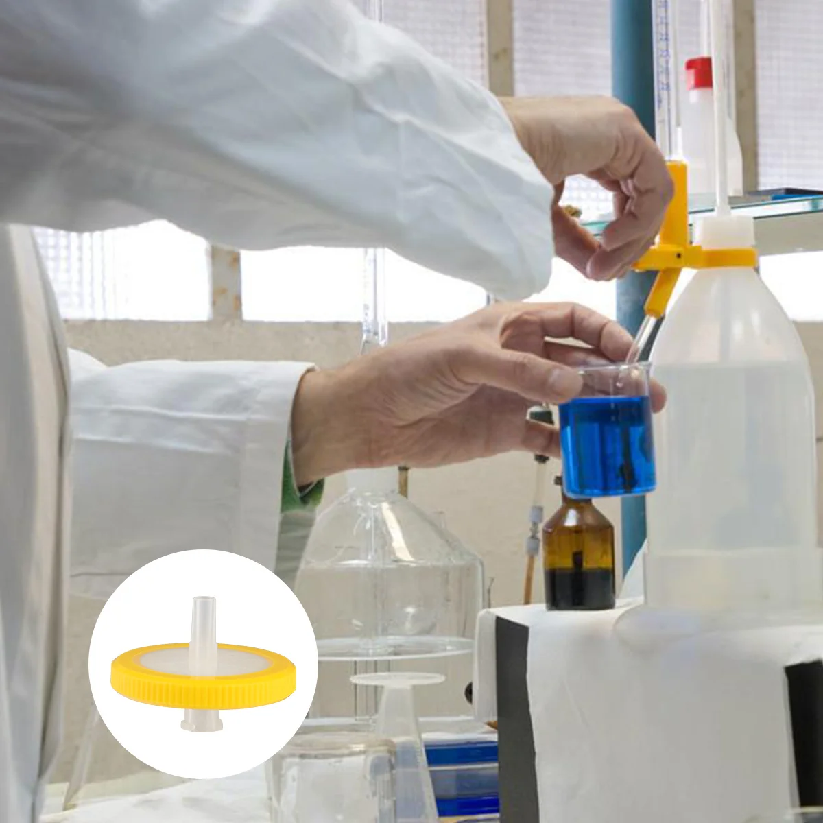 10Pcs Disposable Syringe Filters Needle Filter Lab Use Injector Filter Pre-Filtration Removal of Particles Scientific Supplies