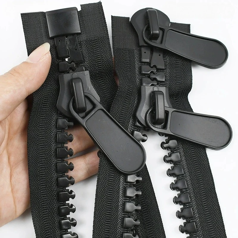 

2Pcs 50-150cm 20# Extra Large Resin Zipper Double Slider Open End Zip Coat Tent Long Zips Sleeping Bag Zippers for Sewing Repair