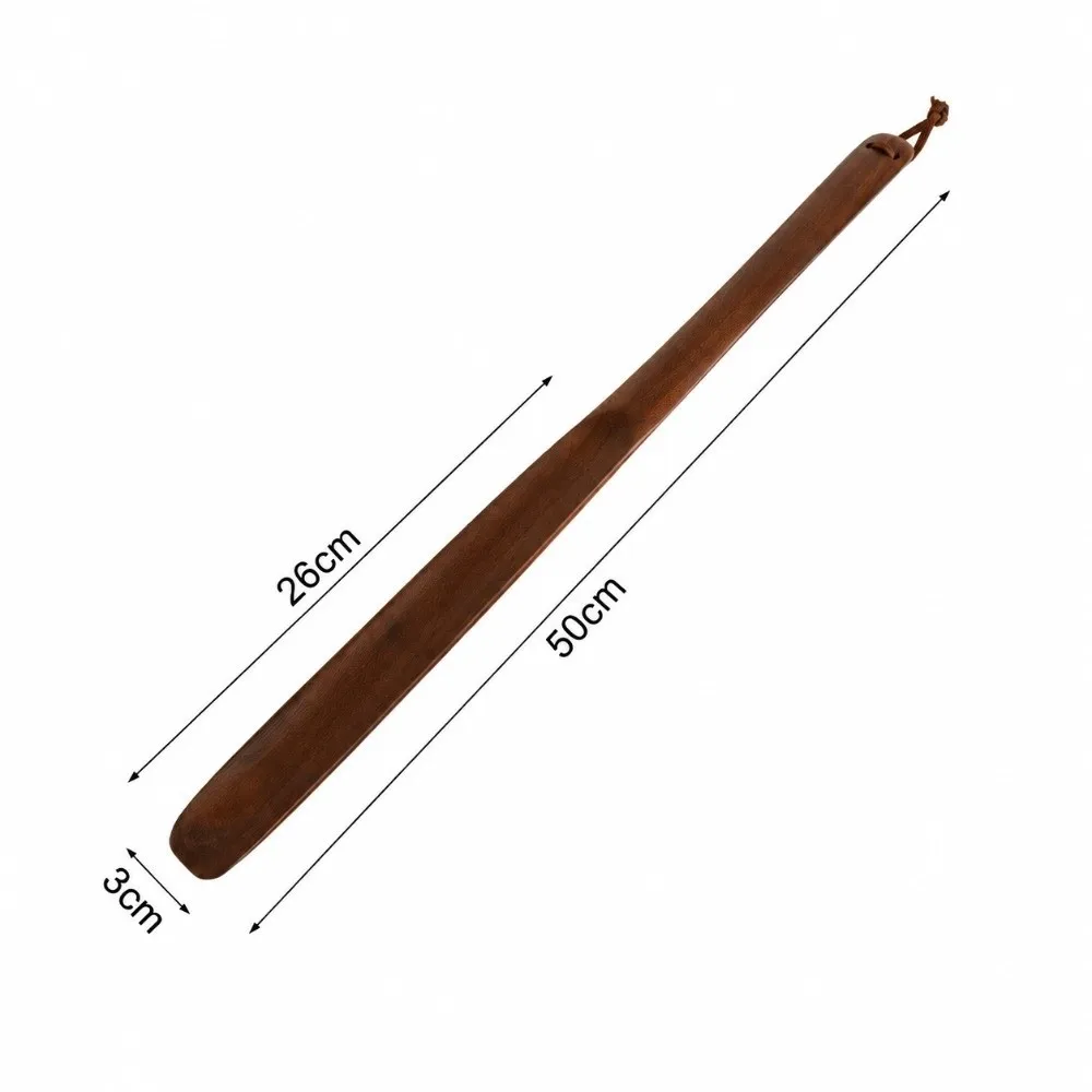 Wooden Shoehorn Extended-length Household Lazy Shoe Horn Smooth Edge & Ergonomic Grip Long shoe Lifter