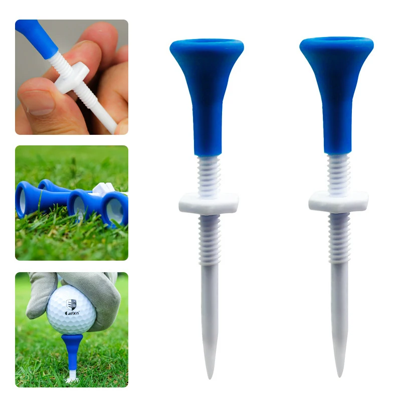 5Pcs/Box New Blue Plastic Golf Tees Height can be adjusted freely More Durable Golf Plastic Tees Golf Accessories For Golfers