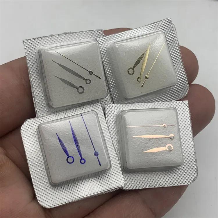 9*13mm Watch Hands for 38.5mm Master Collection, Fit 2824‑2 2892‑2 888 Movement, Hour Minute Second Replacement Hands, Blue Gold