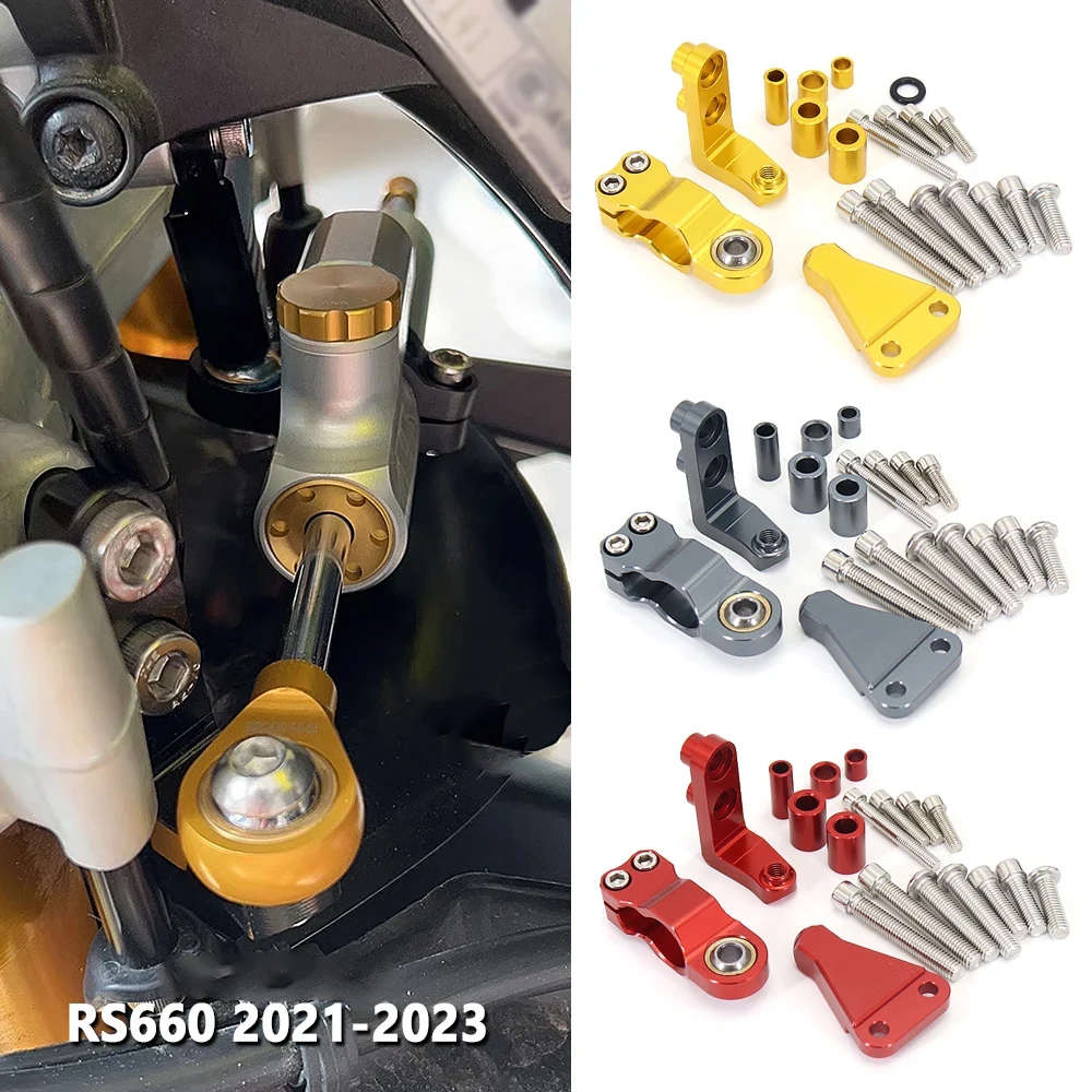 

For Aprilia RS660 RS 660 2021 2022 2023 CNC Aluminum Motorcycles Steering Stabilize Damper Bracket Mounting Bracket Kit