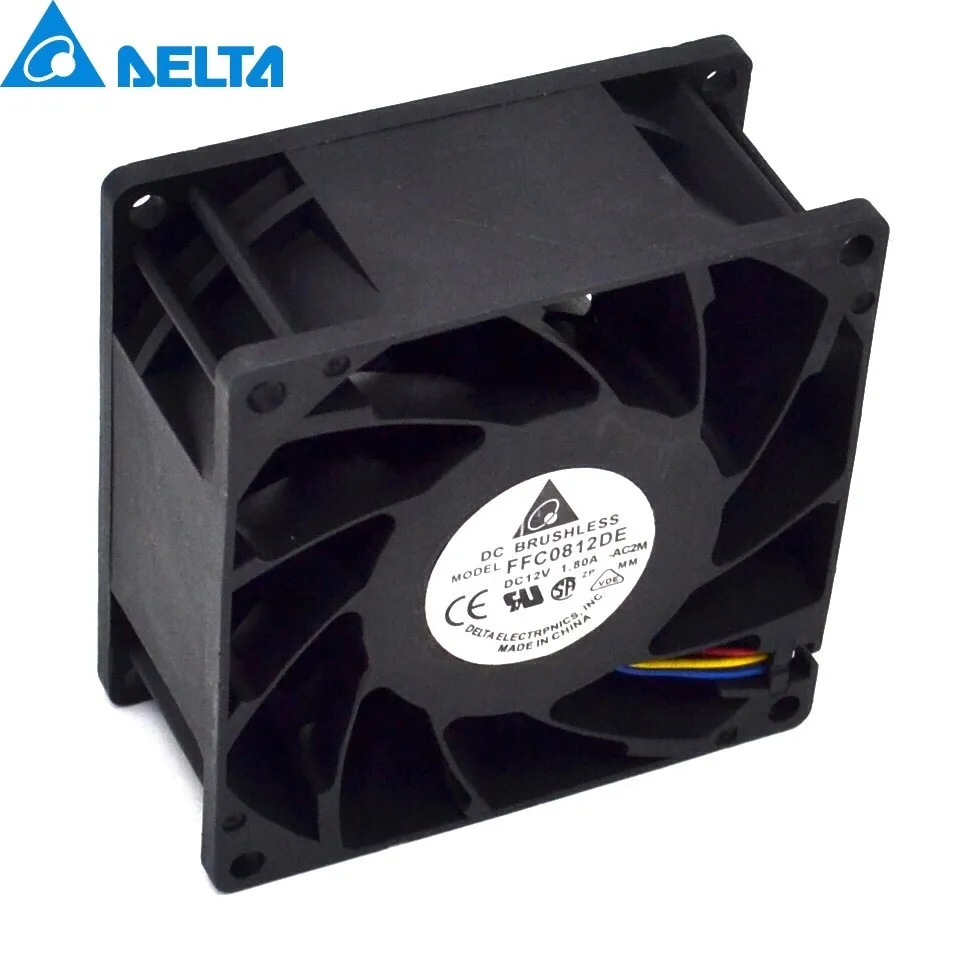 

New 8038 8CM 80mm 12V 1.8A violent winds of dual ball cooling fan FFC0812DE 80*80*38mm for Delta