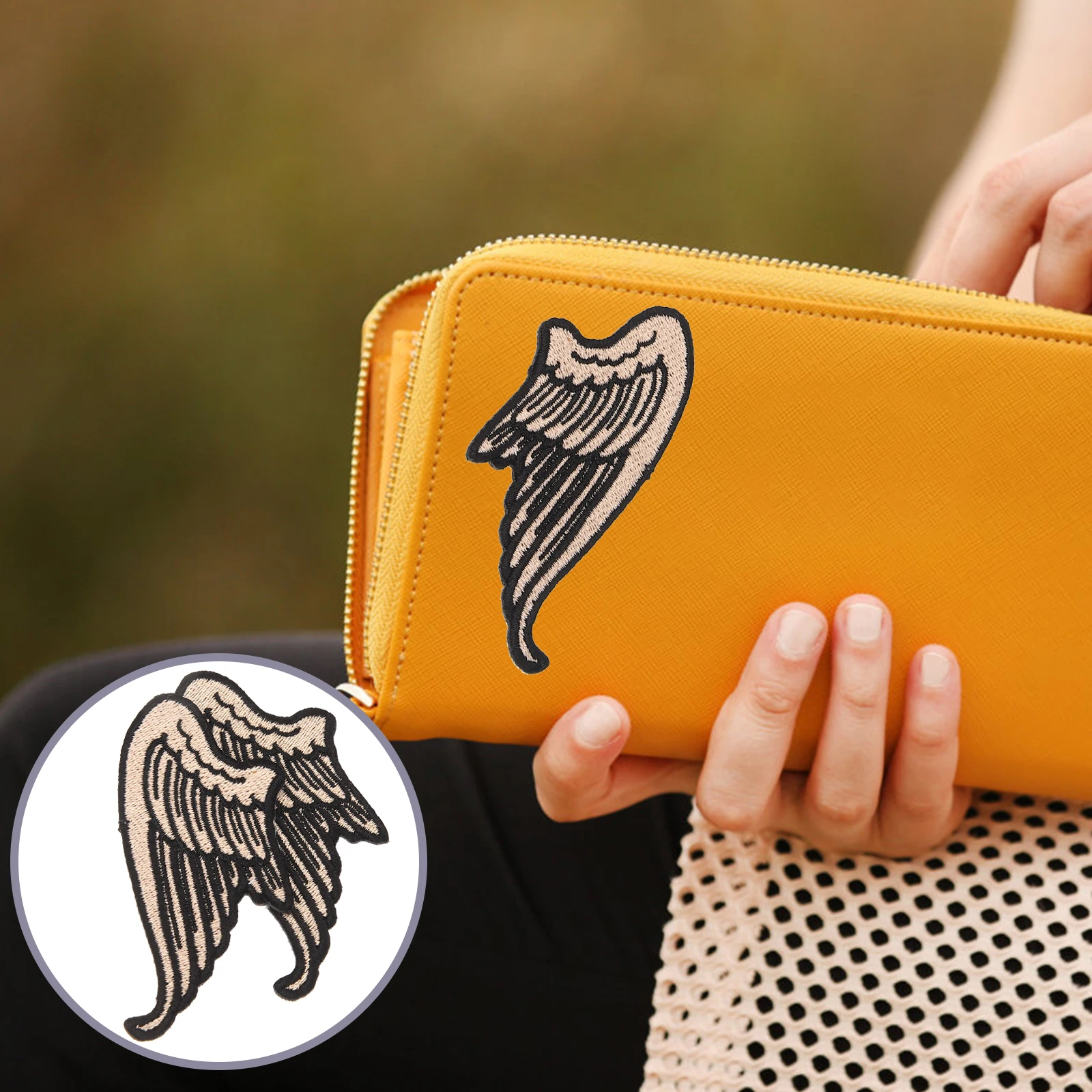 

2Pairs Cartoon Wing Accessories Exquisite Unique Design Sew on Patches for Jackets Backpacks Hats Jeans Clothing DIY Decor