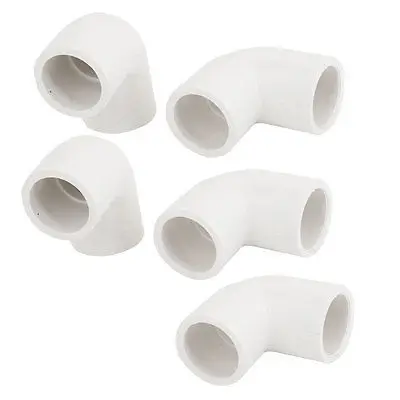 5 Pcs 20mm Inner Dia Right Angle Elbow PVC-U Pipe Connector Fittings