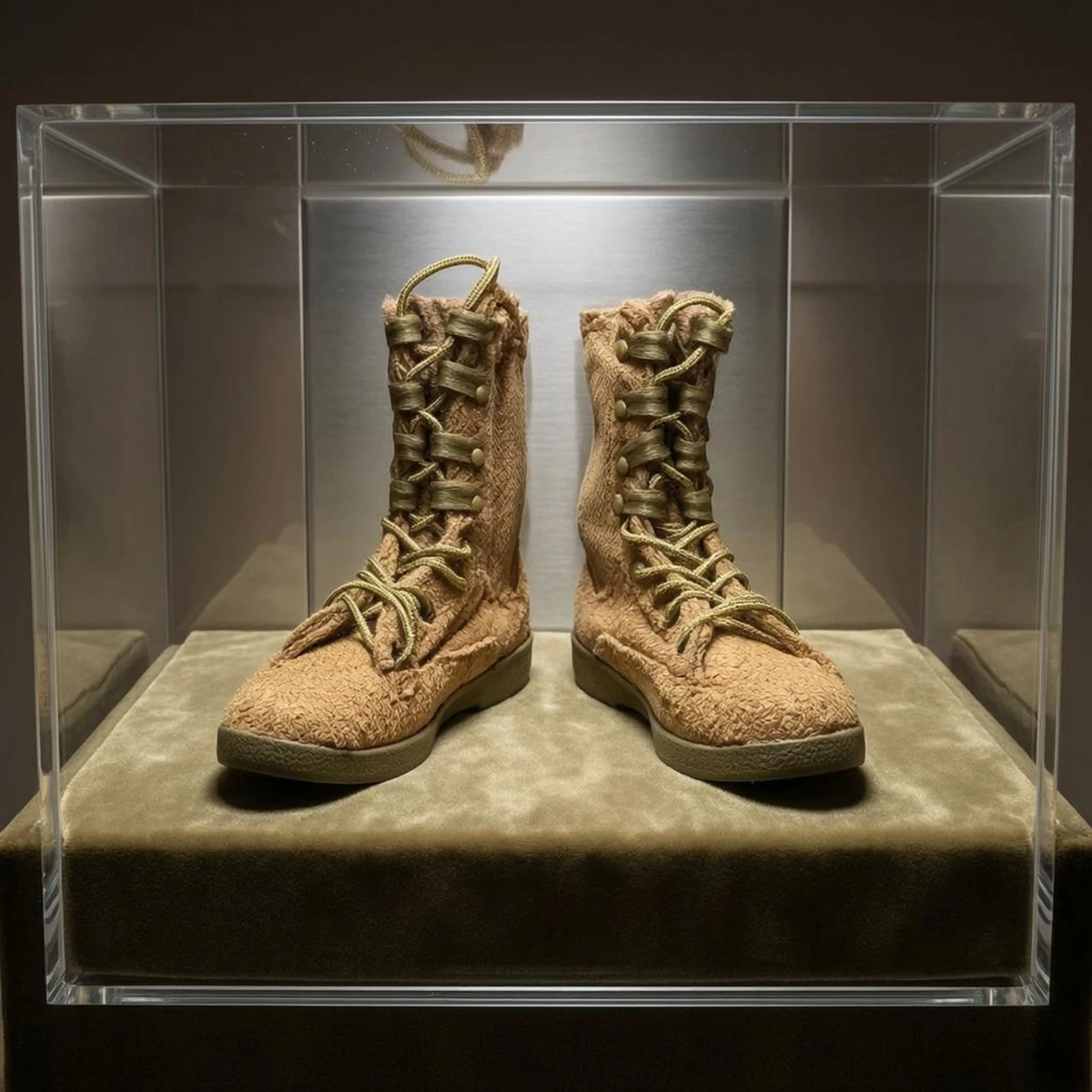 

1:6 Soldier Boots Stitched Construction Soldier Figure Boots Miniature Footwear Wear-Resistant Fashion Item Anti-Slip Sole