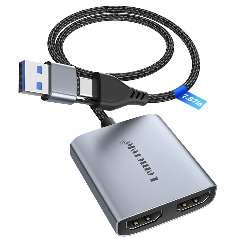 Lemorele ビデオ キャプチャ カード 4K HDMI 対応 USB A/C 録画カード