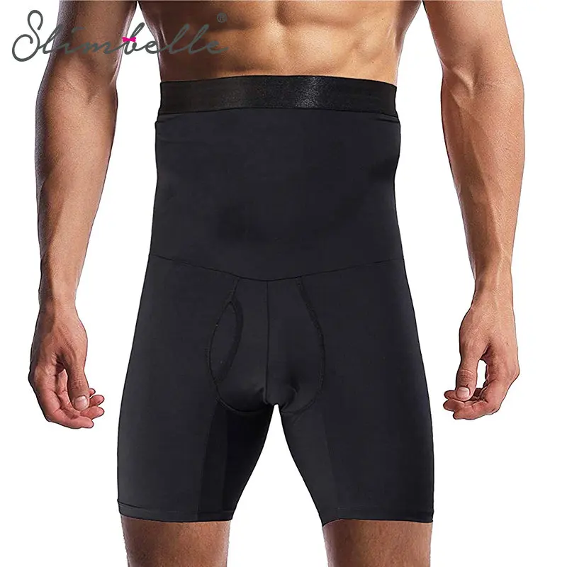 

Men's Tummy Control Body Shaper Shorts High Waist Trainer Slimming Anti-Curling Underwear Shapewear Seamless Boxer Brief